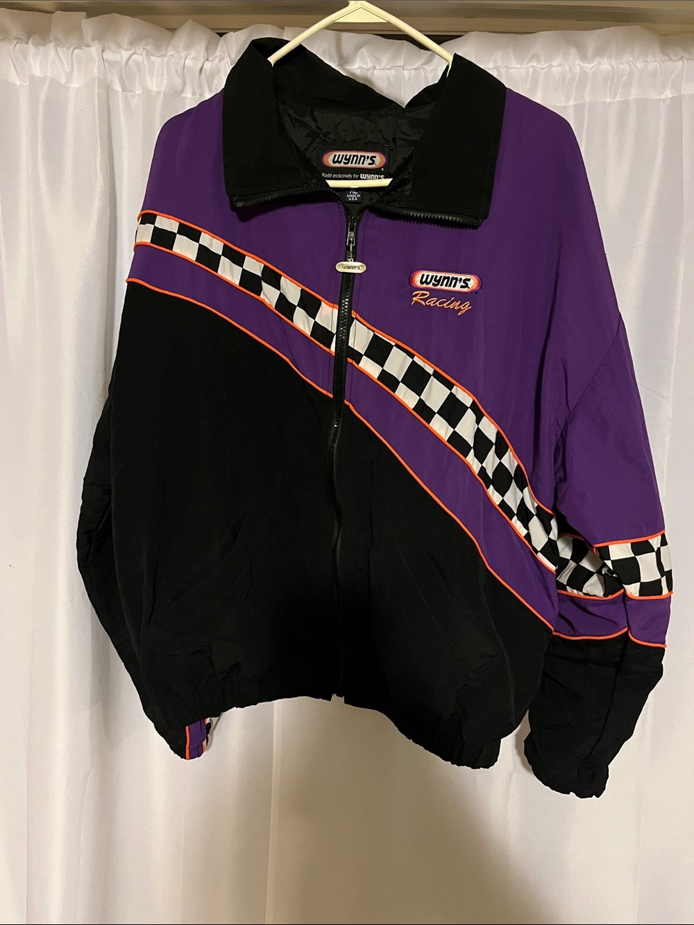 Wynn Racing Men's Purple & Black Zip-Front Snowmobile Jacket